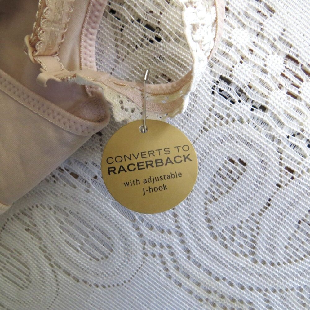 Wacoal Embrace Lace Floral Lace Wire Free Bralette Sand/Ivory 34 EUC - Picture 5 of 6